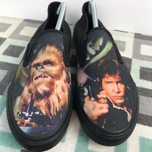 MENS SPERRY CLOUD STAR WARS CHEWIE & HAN SOLO SLIP ON BLACK SHOES 10.5